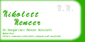 nikolett mencer business card
